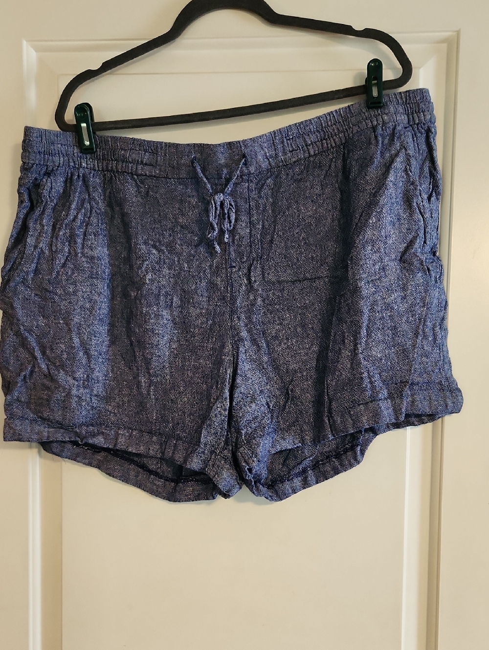 Old Navy Heathered Navy-Blue Casual Shorts